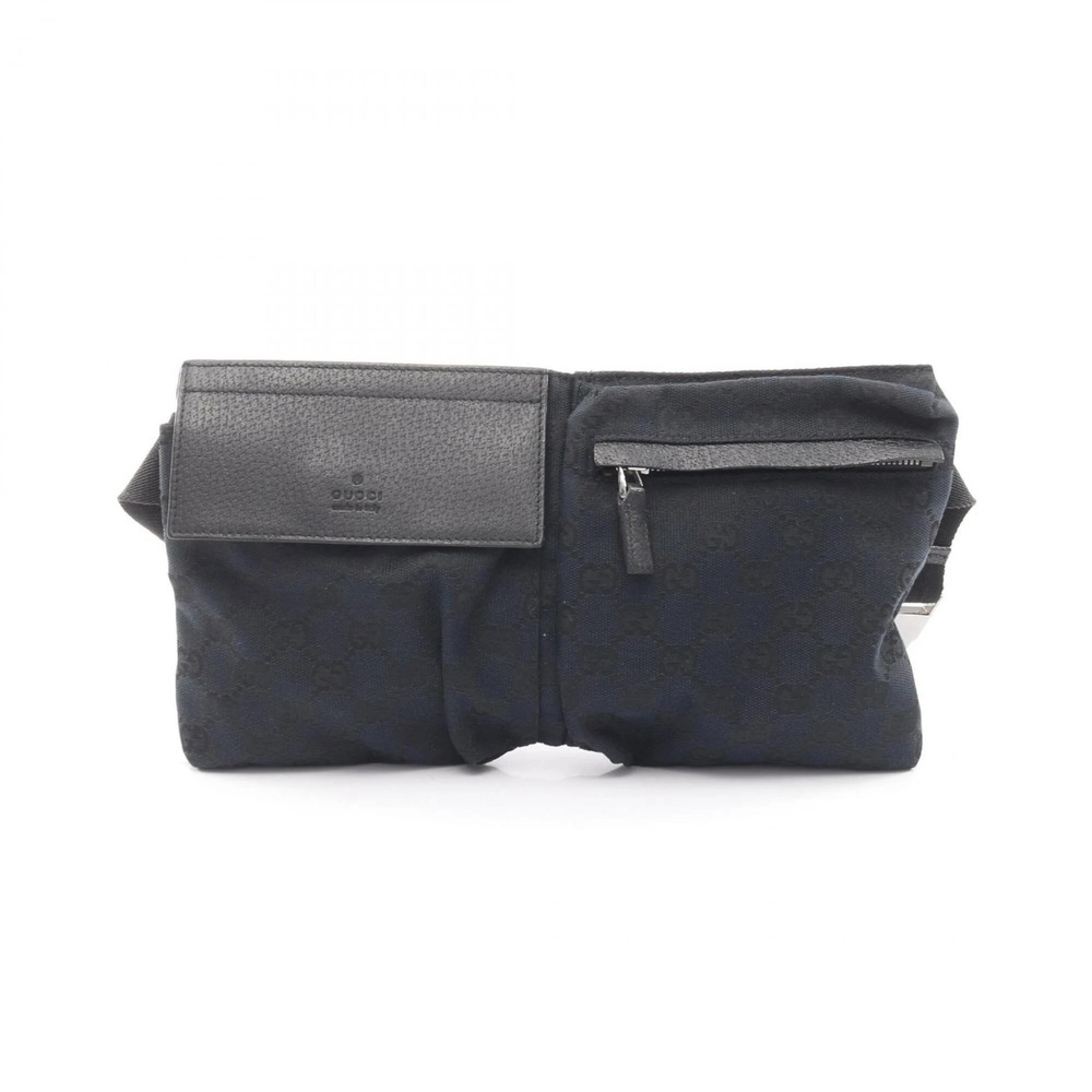 GUCCI Black Leather Fanny Pack